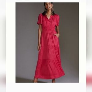 Anthropologie Somerset Maxi Dress in magenta Size M